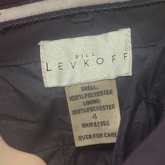 Bill Levkoff Women's Plum Chiffon Strapless Midlength Bridesmaid Gown Size 4 - Picture 8 of 16